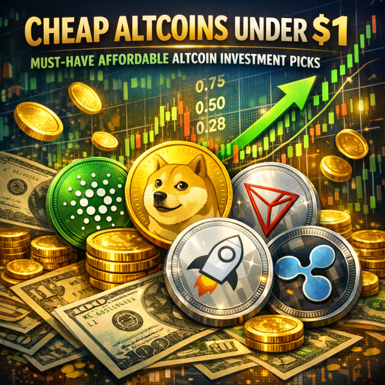 Illustration of Cheap Altcoins Under $1: Must-Have Affordable Altcoin Investment Picks